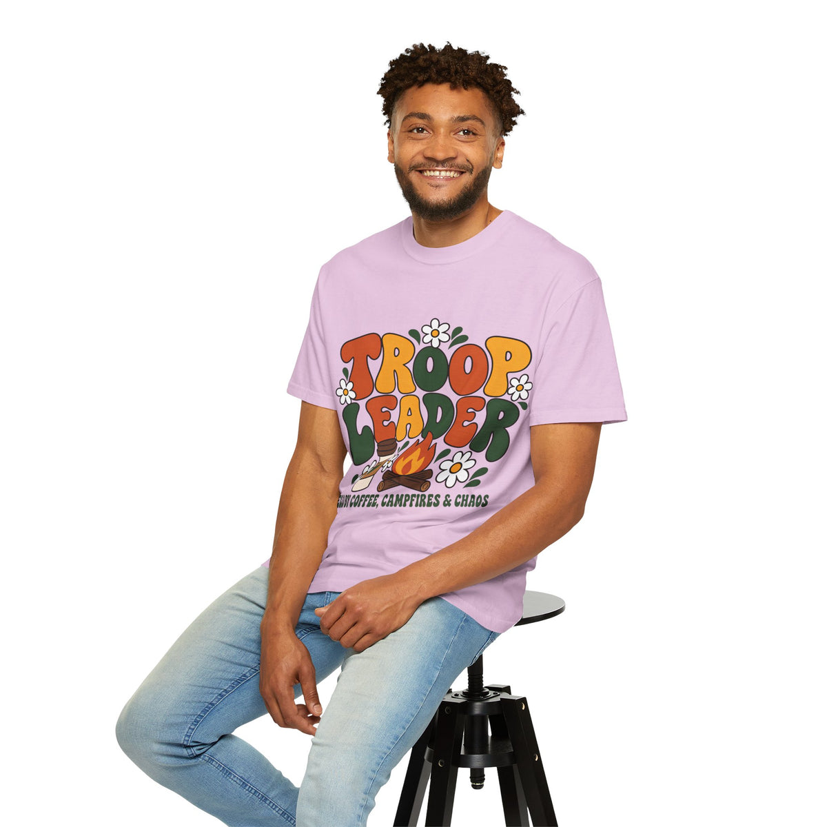 Troop Leader Coffee Campfires Chaos Comfort Colors Tee
