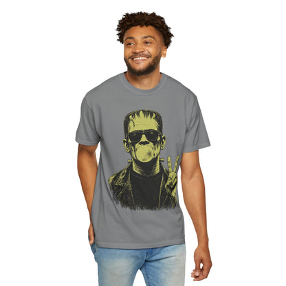 Frankenstein Bubblegum Peace Sign Comfort Colors T-Shirt