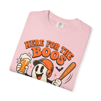 Here for the Boos Baseball Halloween Comfort Colors Tee