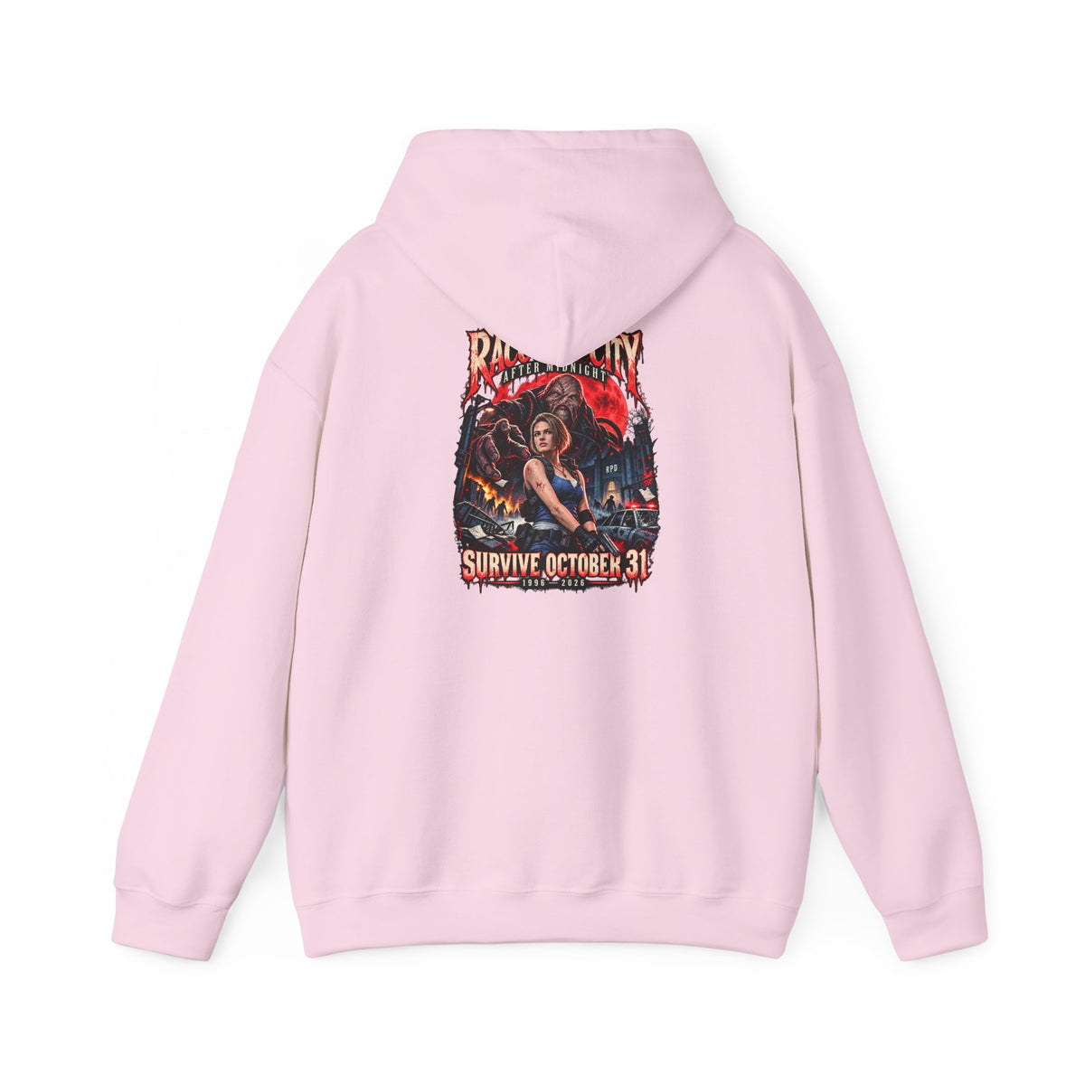 Raccoon City After Midnight Halloween Gildan 18500 Hoodie