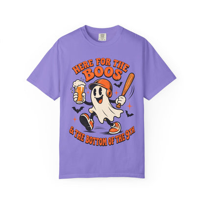 Here for the Boos Baseball Halloween Comfort Colors Tee