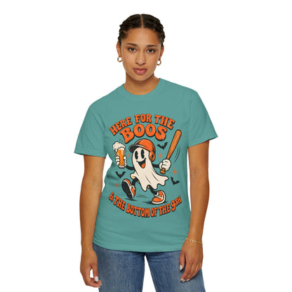 Here for the Boos Baseball Halloween Comfort Colors Tee