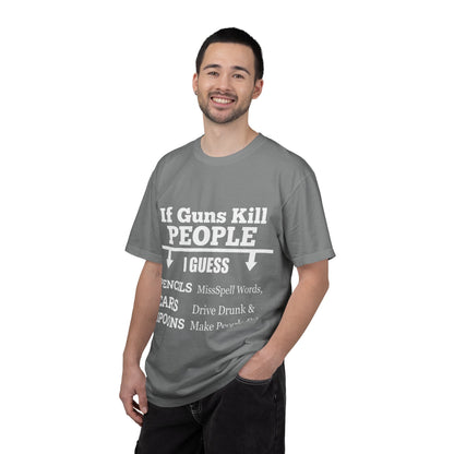 If Guns Kill People Funny Firearm Statement Comfort Colors Tee