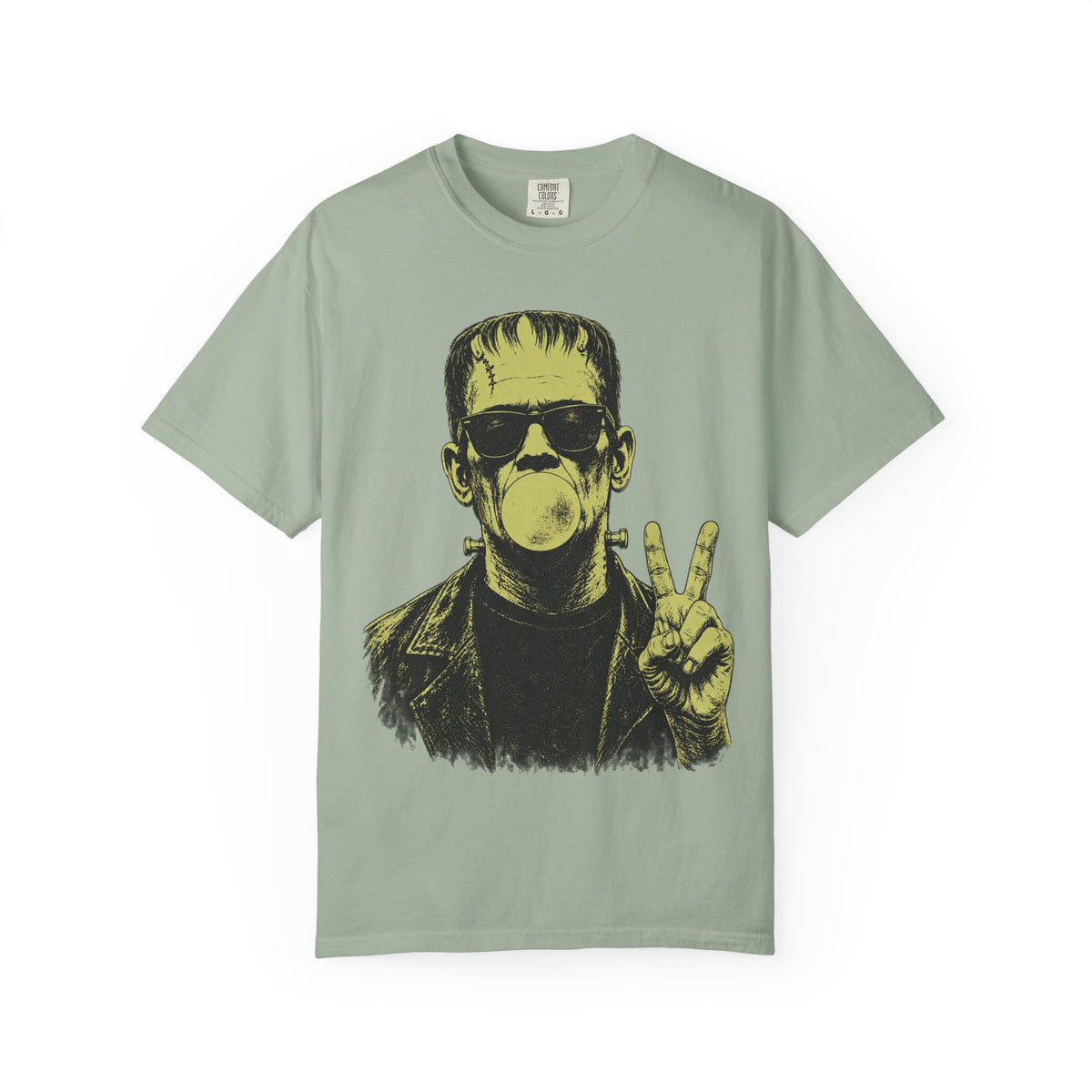 Frankenstein Bubblegum Peace Sign Comfort Colors T-Shirt