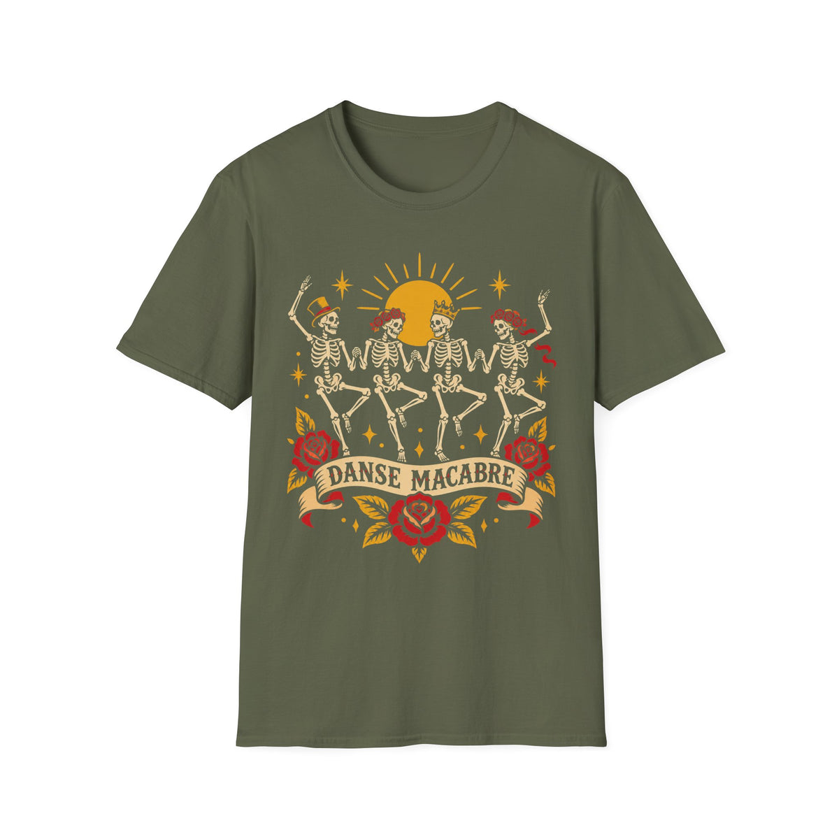 American Traditional Tattoo Skeleton Dance Shirt