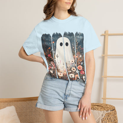 Floral Ghost Wildflower Halloween Comfort Colors T-Shirt