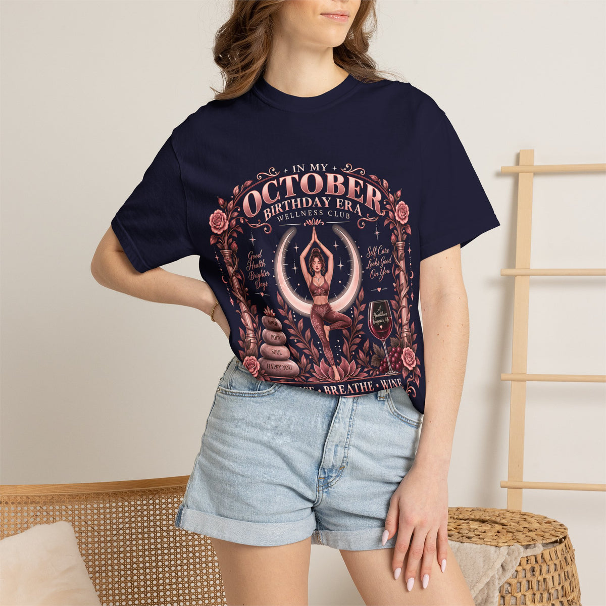 In My October Birthday Era Wellness Club Comfort Colors Tee