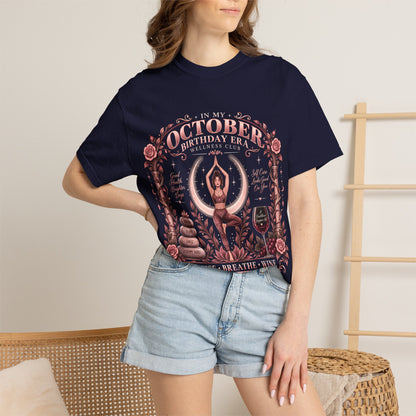 In My October Birthday Era Wellness Club Comfort Colors Tee