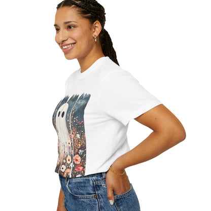 Floral Ghost Wildflower Halloween Comfort Colors T-Shirt