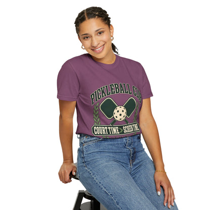 Pickleball Club Court Time Over Screen Time Comfort Colors Tee