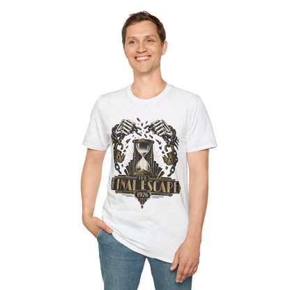 The Final Escape 1926 Shirt – Skeleton Chains Hourglass Art Deco Tee