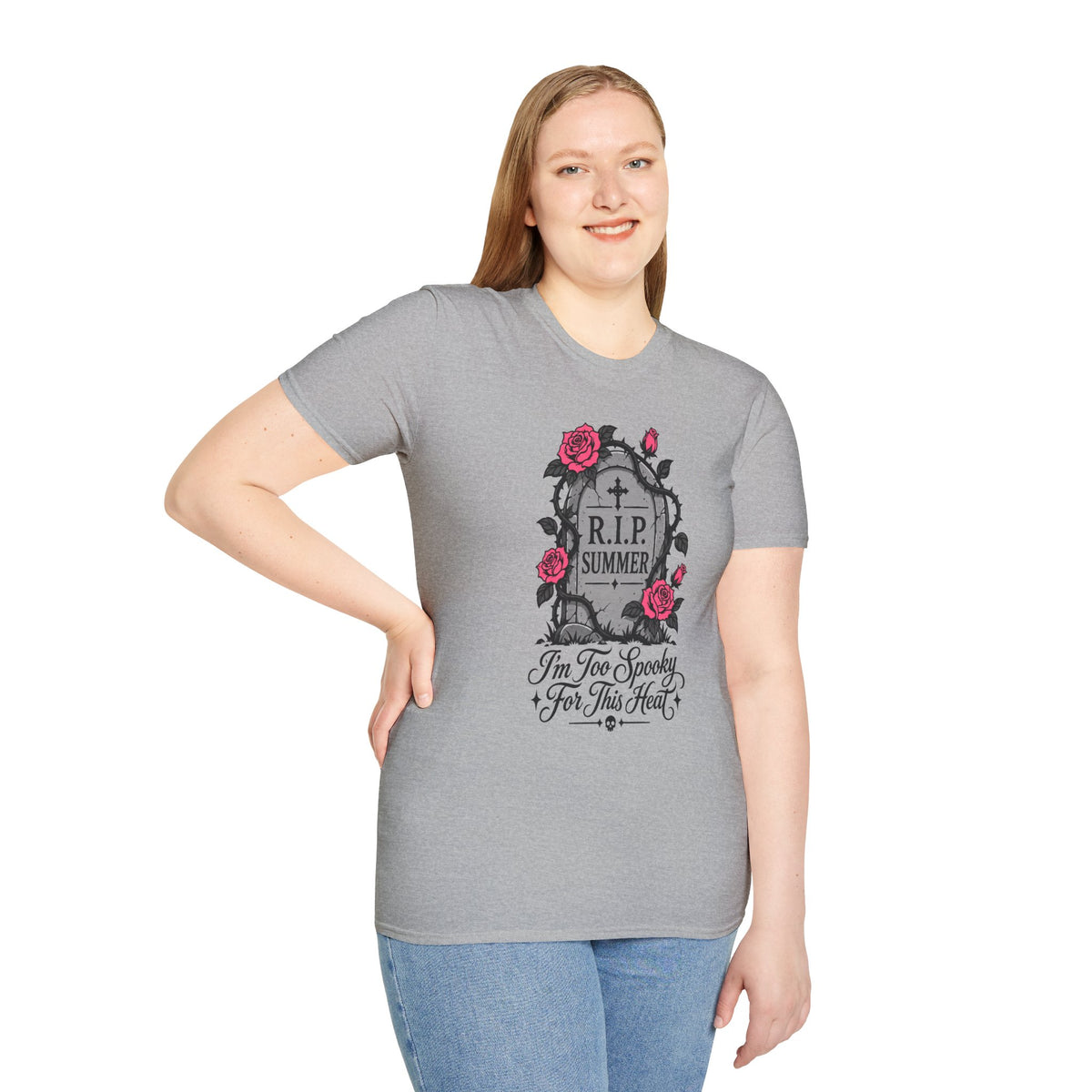 RIP Summer I'm Too Spooky For This Heat Shirt – Gothic Fall Halloween Tee