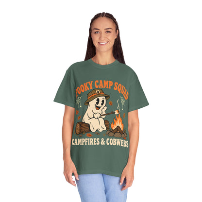 Spooky Camp Squad Campfires & Cobwebs Comfort Colors Tee