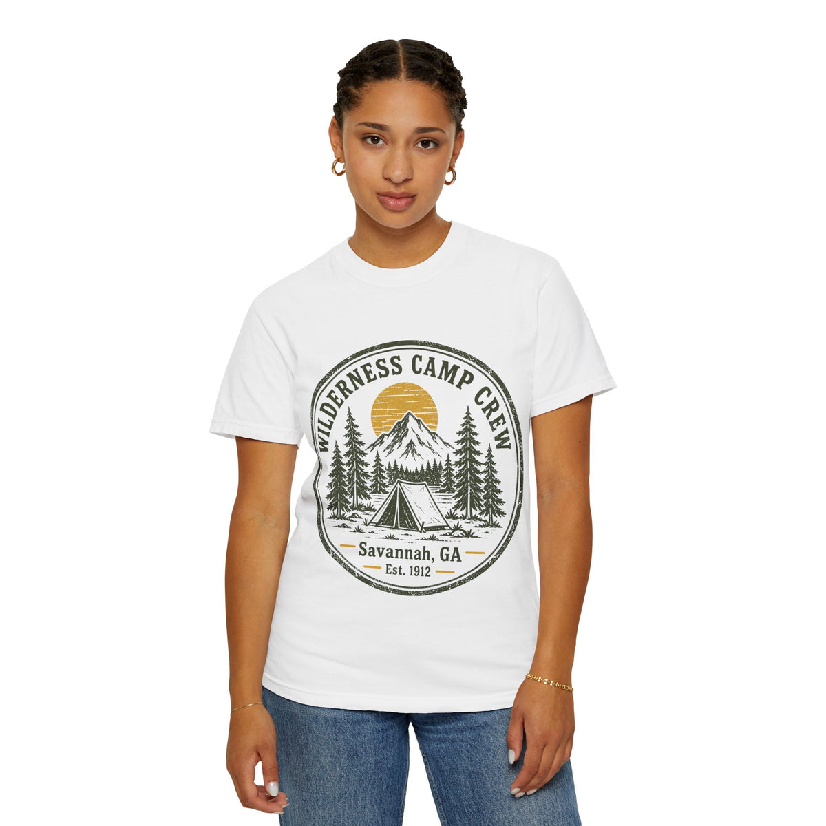 Wilderness Camp Crew Savannah GA Comfort Colors Tee
