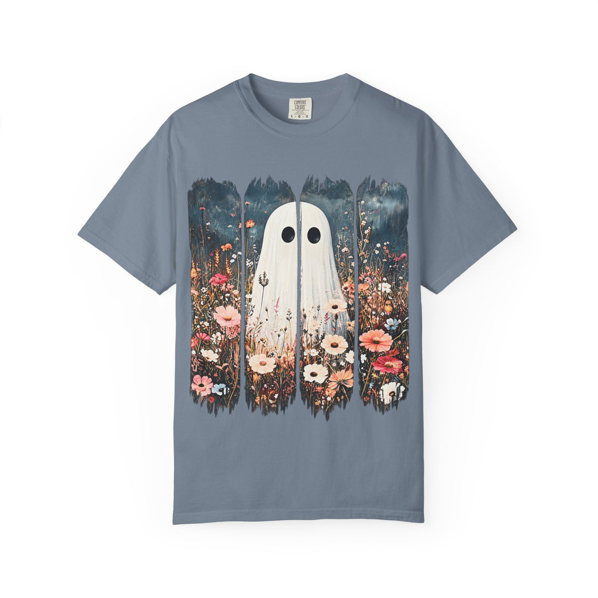 Floral Ghost Wildflower Halloween Comfort Colors T-Shirt