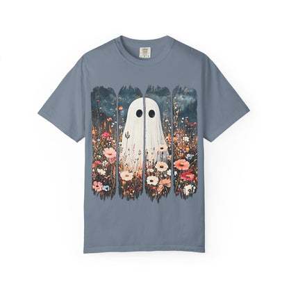 Floral Ghost Wildflower Halloween Comfort Colors T-Shirt