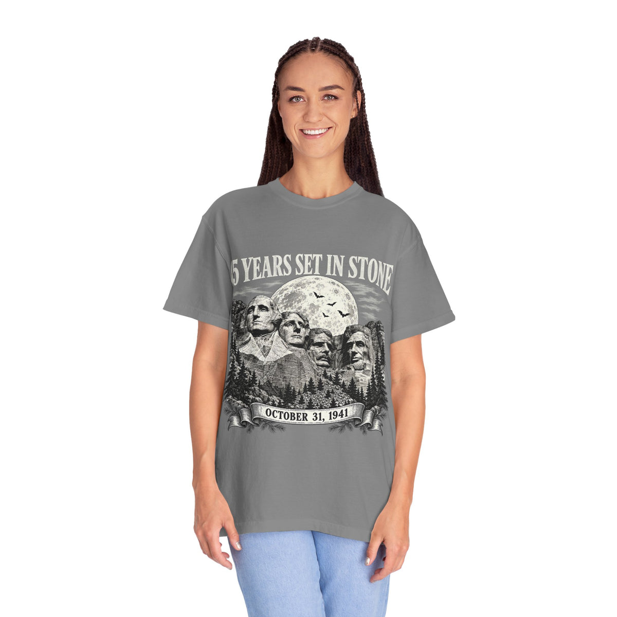85 Years Set in Stone Mount Rushmore Comfort Colors Tee