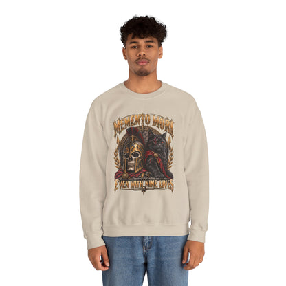 Memento Mori Nine Lives Spartan Cat Gildan 18000 Sweatshirt