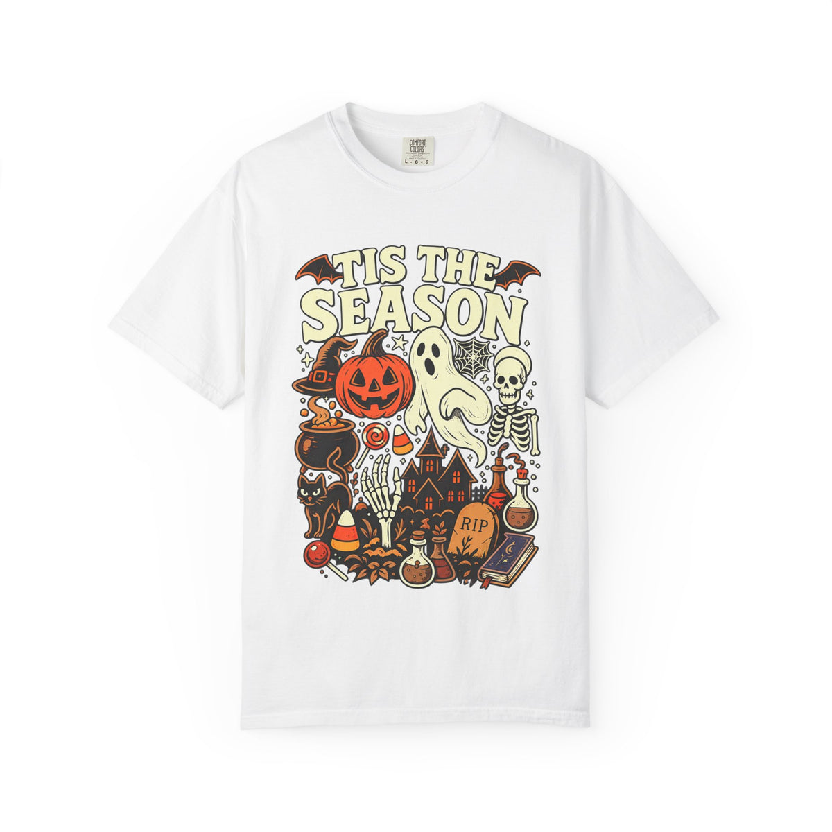 Tis the Season Spooky Halloween Comfort Colors Graphic Tee