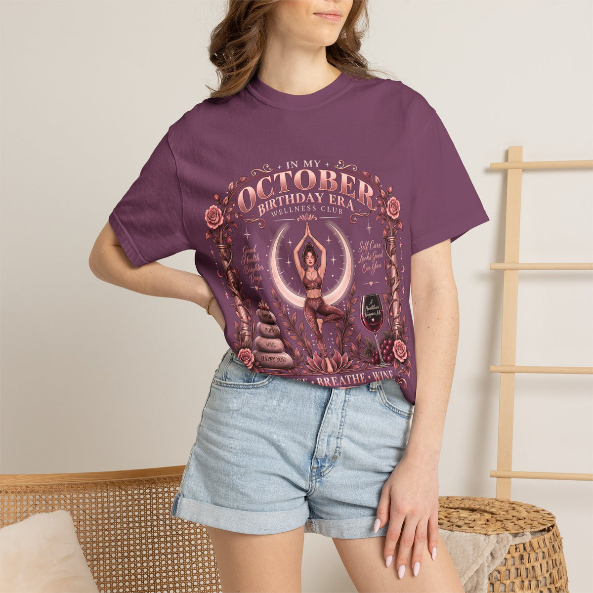 In My October Birthday Era Wellness Club Comfort Colors Tee