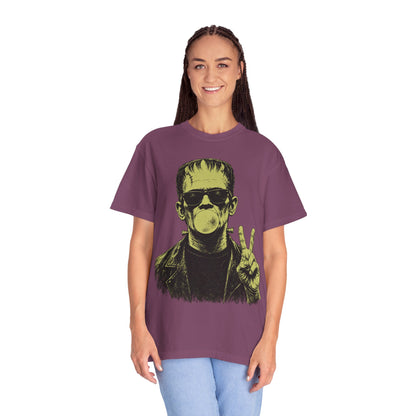 Frankenstein Bubblegum Peace Sign Comfort Colors T-Shirt