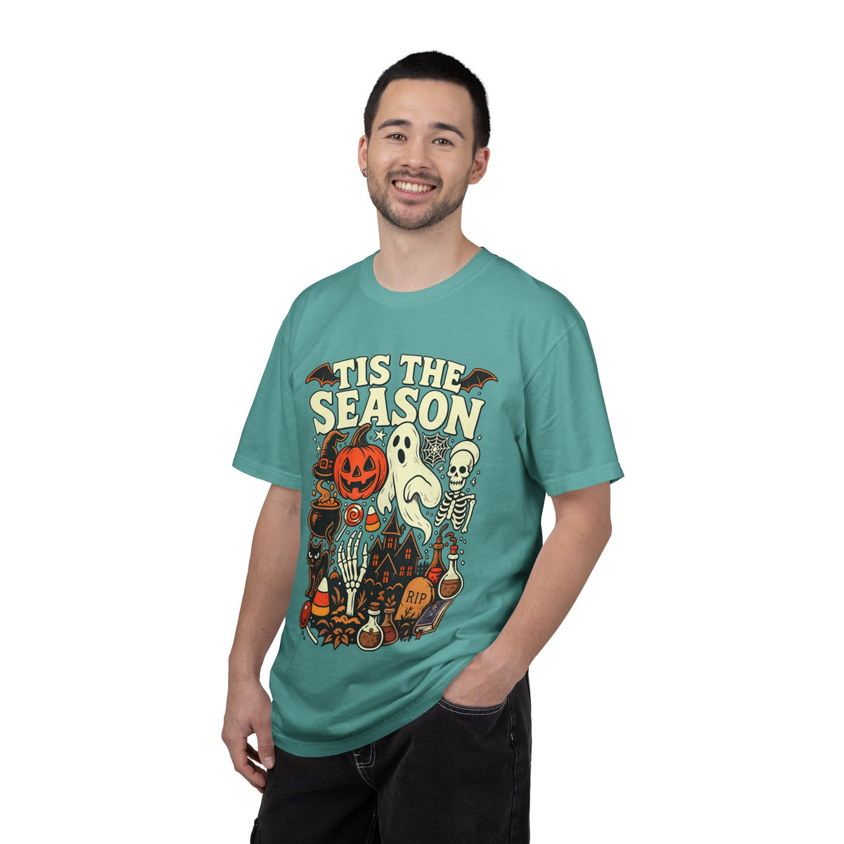 Tis the Season Spooky Halloween Comfort Colors Graphic Tee