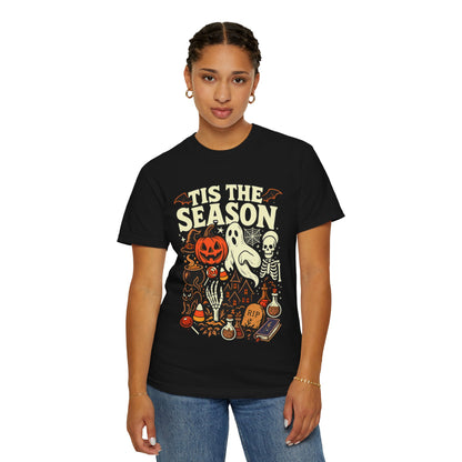 Tis the Season Spooky Halloween Comfort Colors Graphic Tee