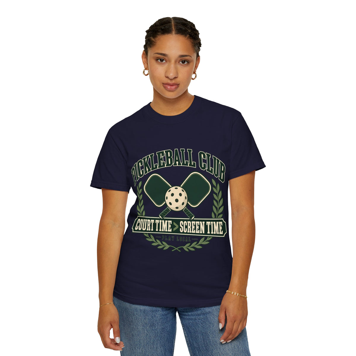 Pickleball Club Court Time Over Screen Time Comfort Colors Tee