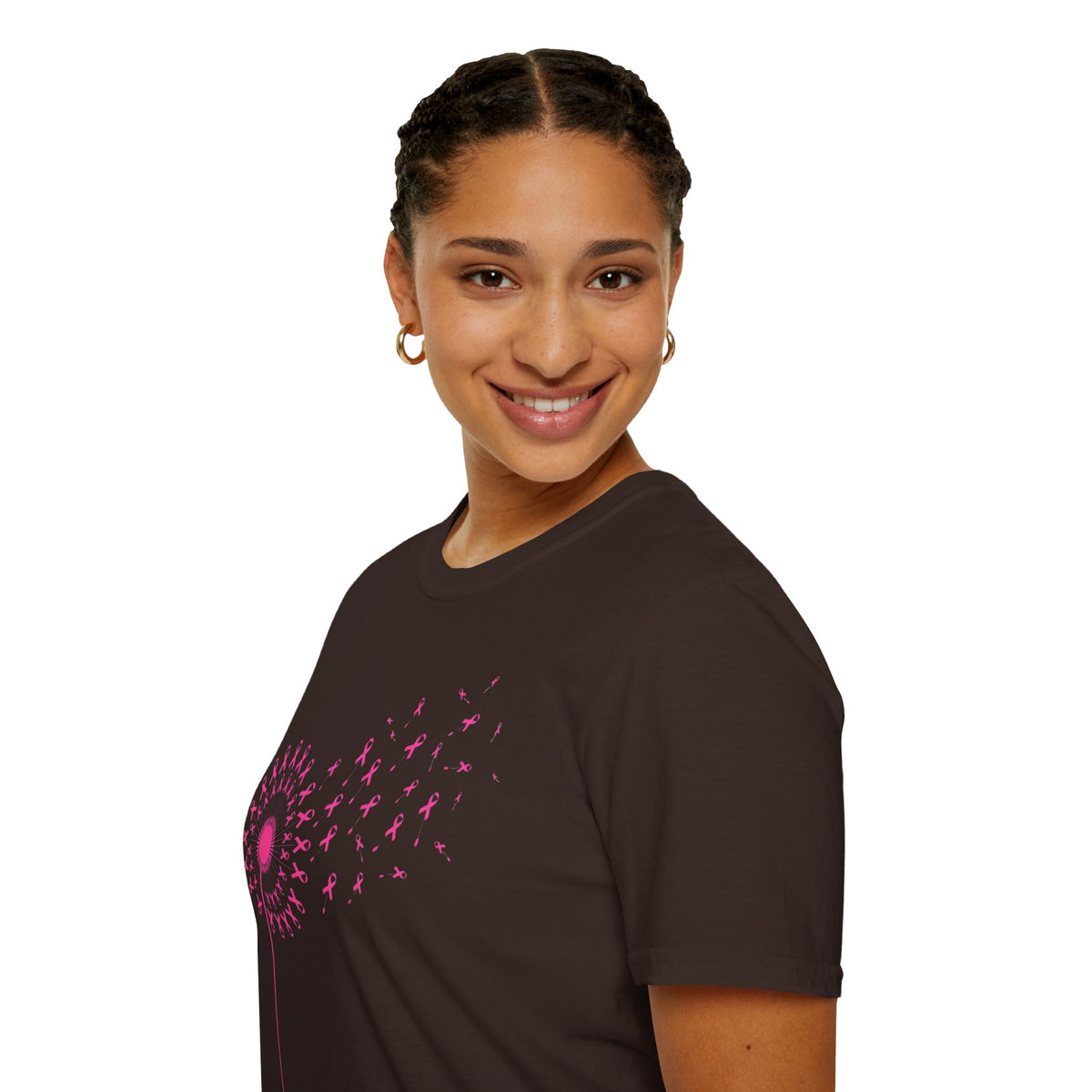 Pink Ribbon Dandelion Breast Cancer Awareness Tee