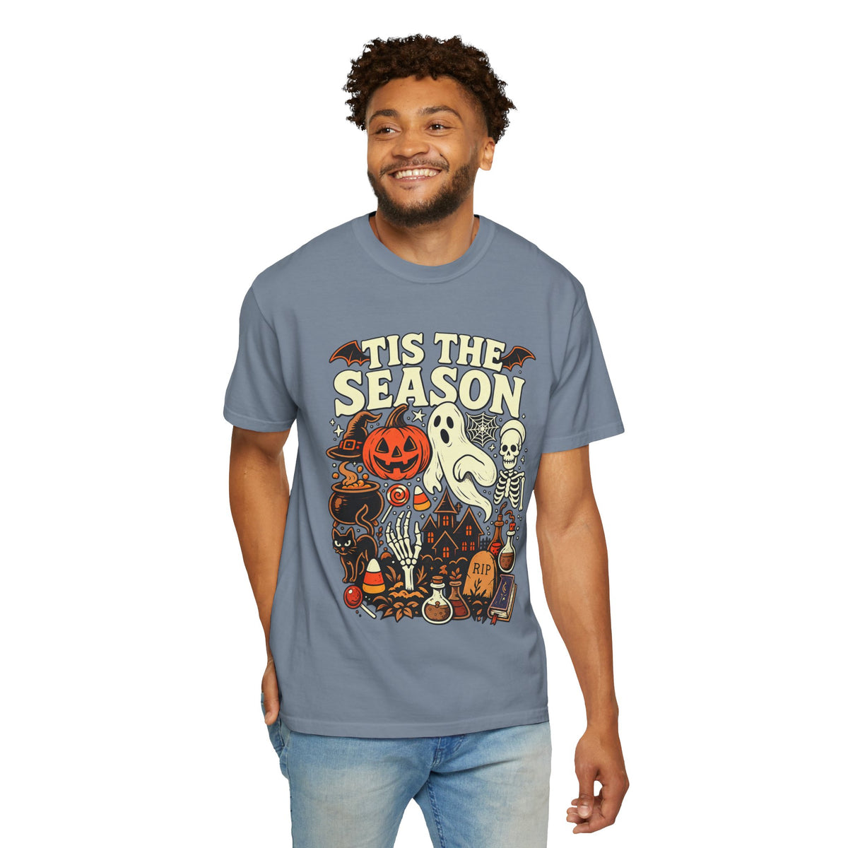 Tis the Season Spooky Halloween Comfort Colors Graphic Tee