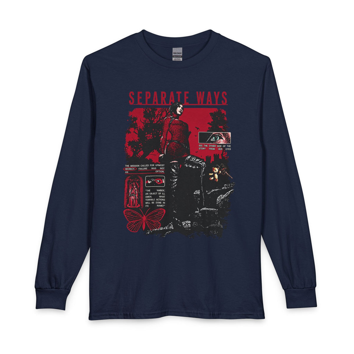 Separate Ways Survival Horror Gildan Heavy Cotton Long Sleeve Tee