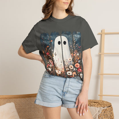 Floral Ghost Wildflower Halloween Comfort Colors T-Shirt