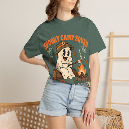 Spooky Camp Squad Campfires & Cobwebs Comfort Colors Tee