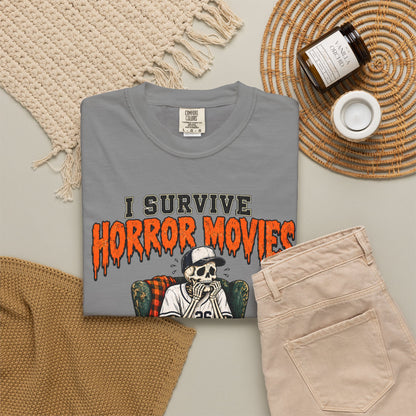 Horror Movies Game 7 Baseball Comfort Colors T-Shirt