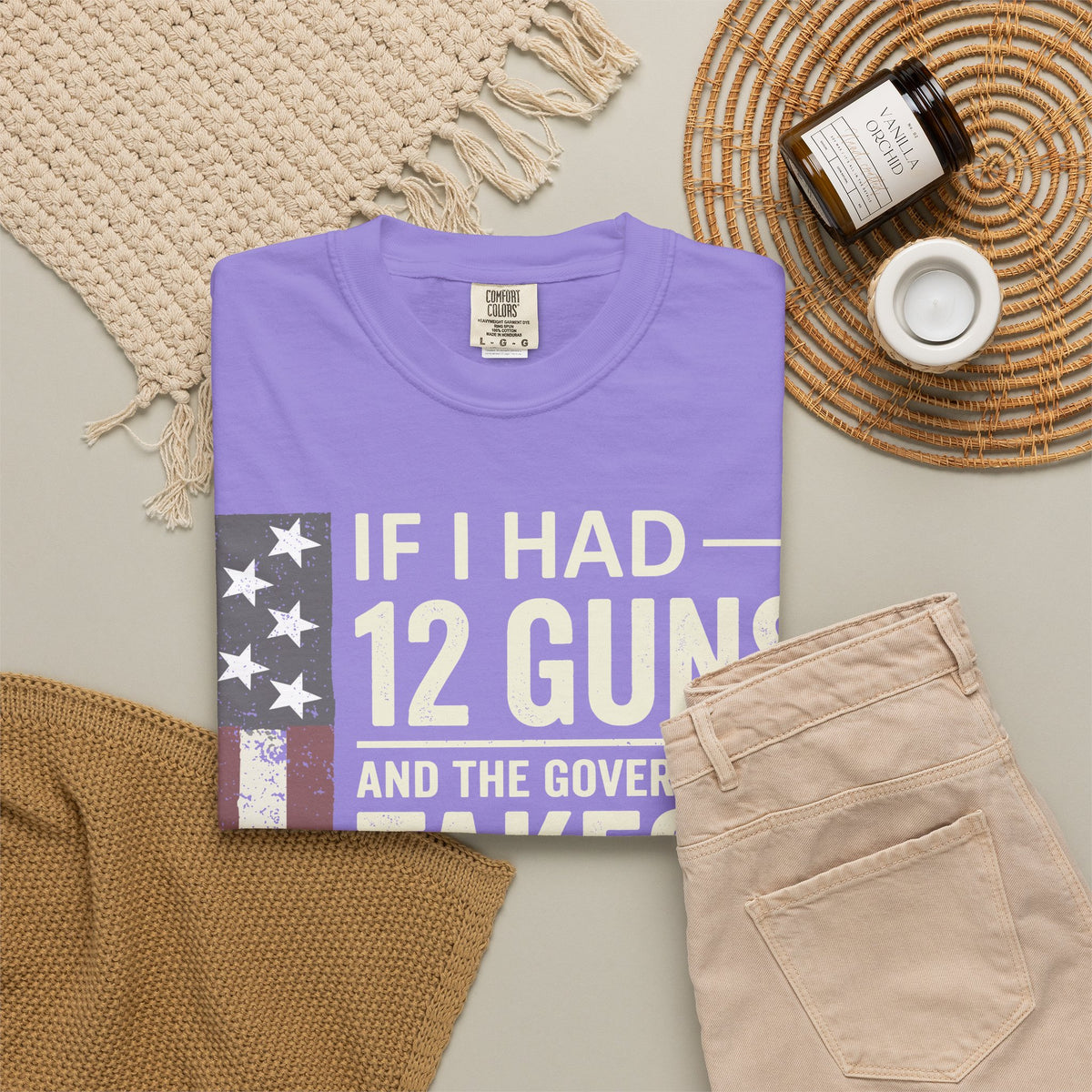 If I Had 12 Guns Funny Gun Math Comfort Colors T-Shirt