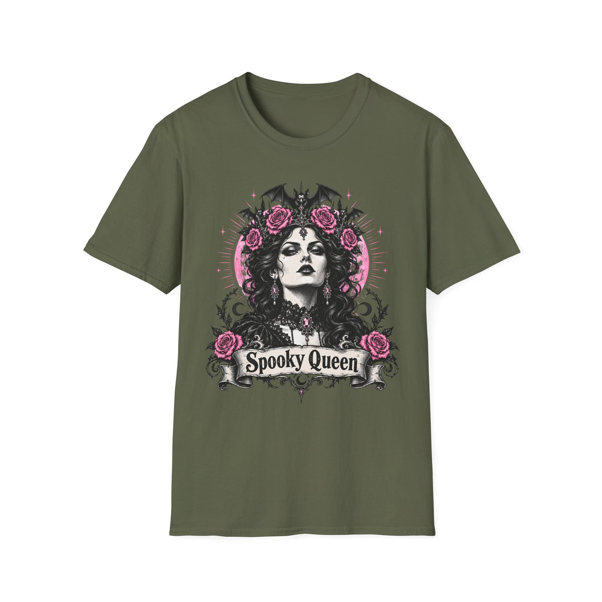 Pink Spooky Queen Pastel Gothic Glamour Witch T-Shirt