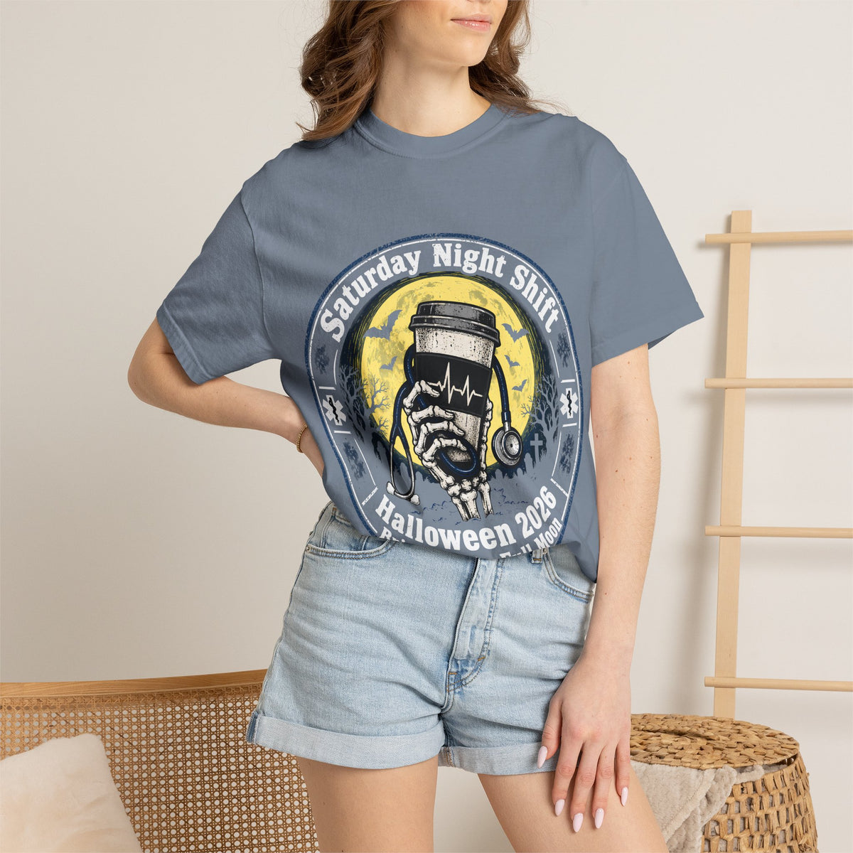 Saturday Night Shift Halloween 2026 Comfort Colors Tee