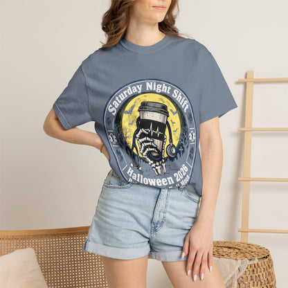Saturday Night Shift Halloween 2026 Comfort Colors Tee