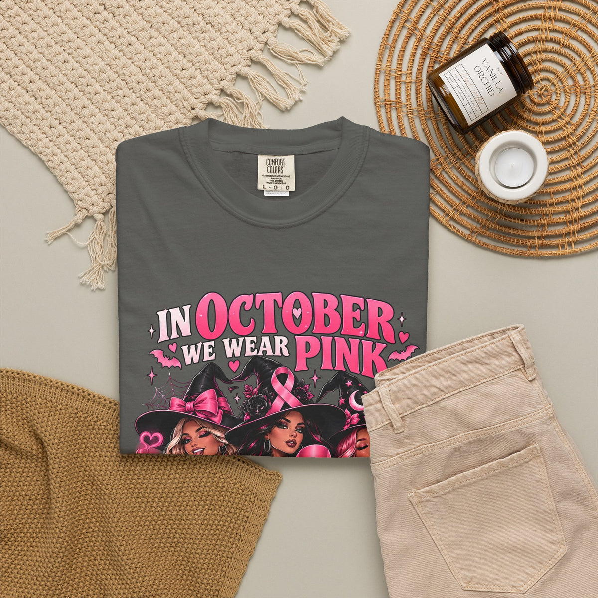 In October We Wear Pink My Coven Fights in Pink Tee