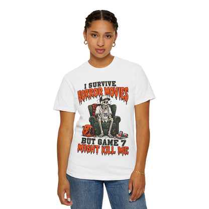 Horror Movies Game 7 Baseball Comfort Colors T-Shirt