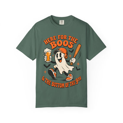 Here for the Boos Baseball Halloween Comfort Colors Tee