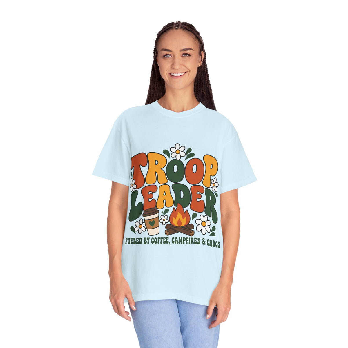 Troop Leader Coffee Campfires Chaos Comfort Colors Tee