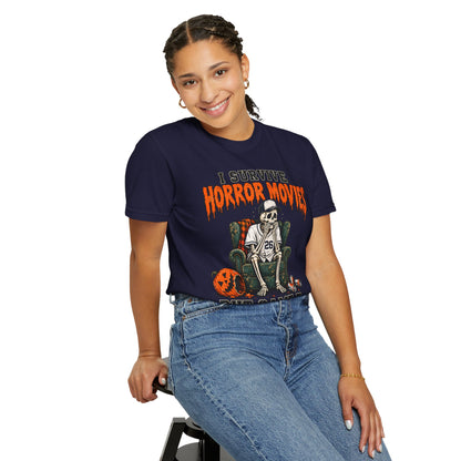 Horror Movies Game 7 Baseball Comfort Colors T-Shirt