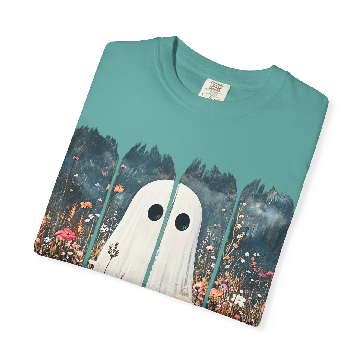 Floral Ghost Wildflower Halloween Comfort Colors T-Shirt