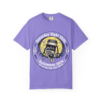 Saturday Night Shift Halloween 2026 Comfort Colors Tee