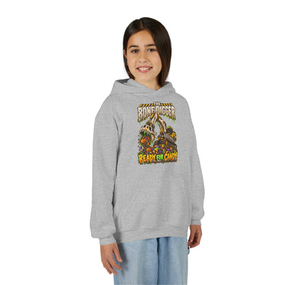 The Bone Digger Ready for Candy Youth Halloween Hoodie