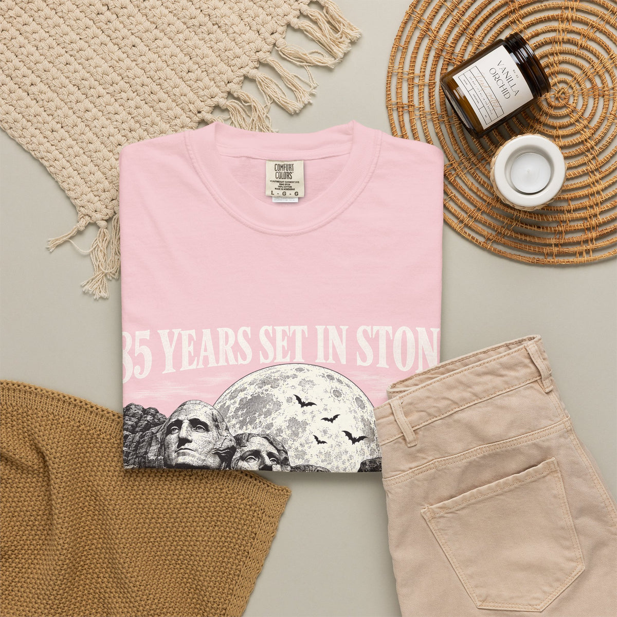 85 Years Set in Stone Mount Rushmore Comfort Colors Tee
