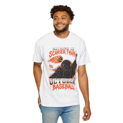 October Baseball Halloween Comfort Colors Graphic T-Shirt