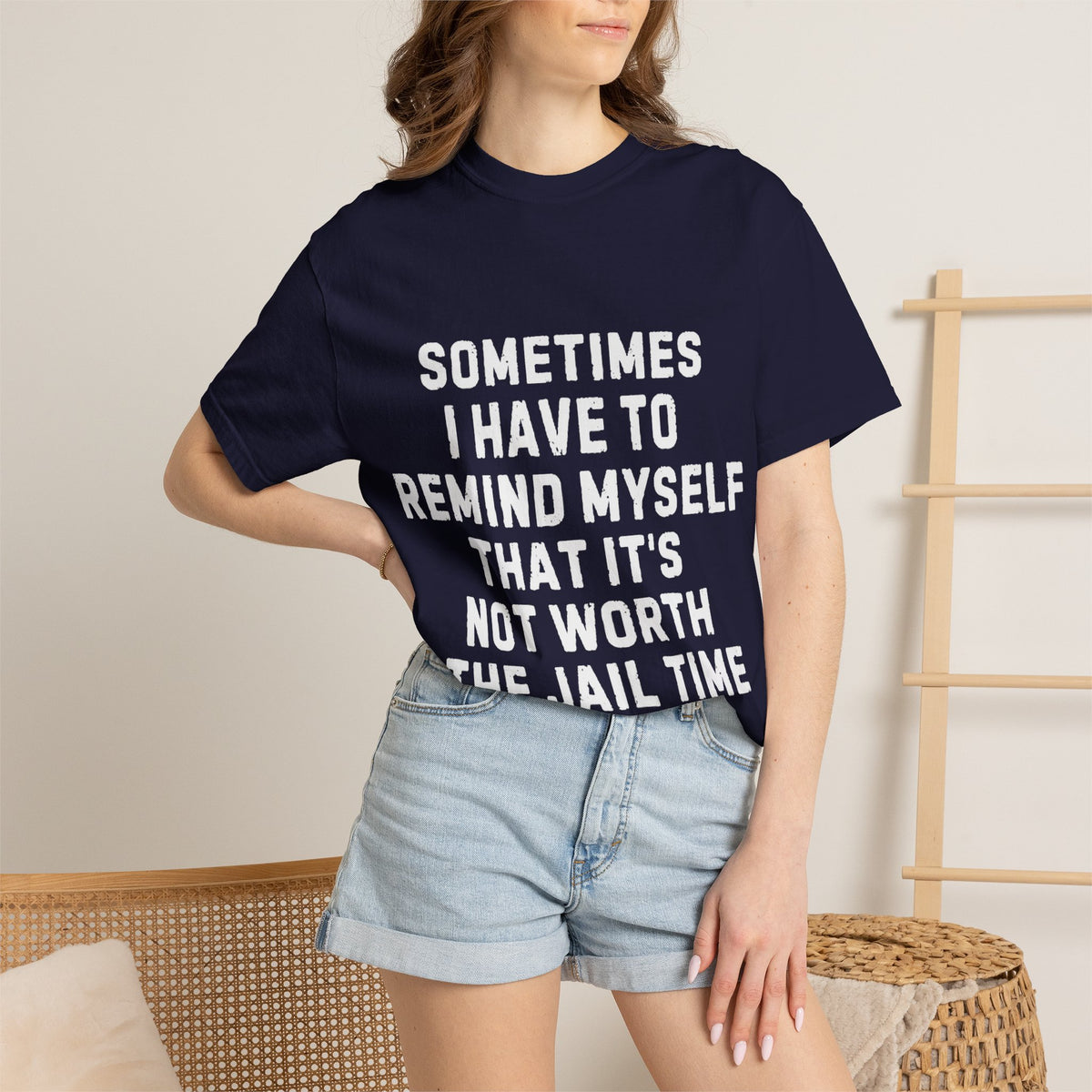 Not Worth the Jail Time Funny Comfort Colors T-Shirt
