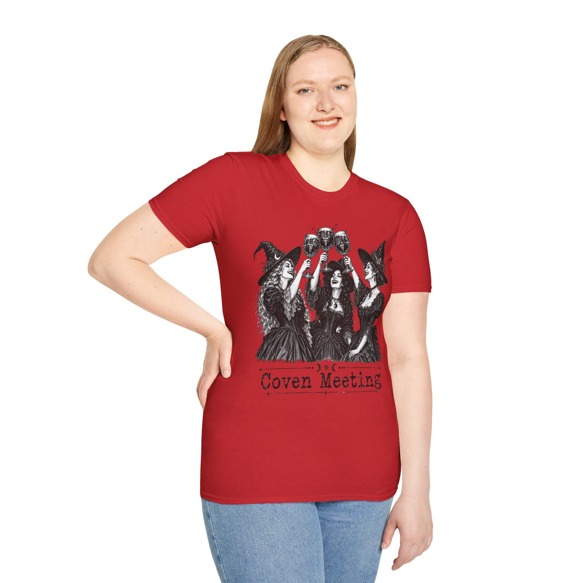 Coven Meeting Witch Wine T-Shirt